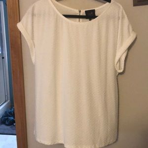 Textured short sleeve blouse